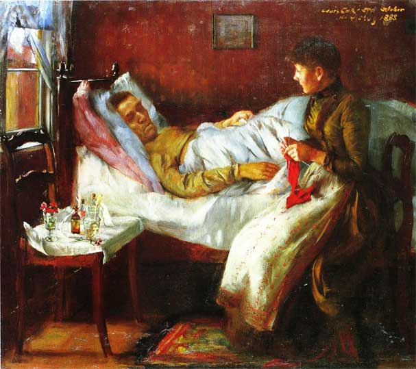 Lovis Corinth: Franz Heinrich Corinth am Krankenbett