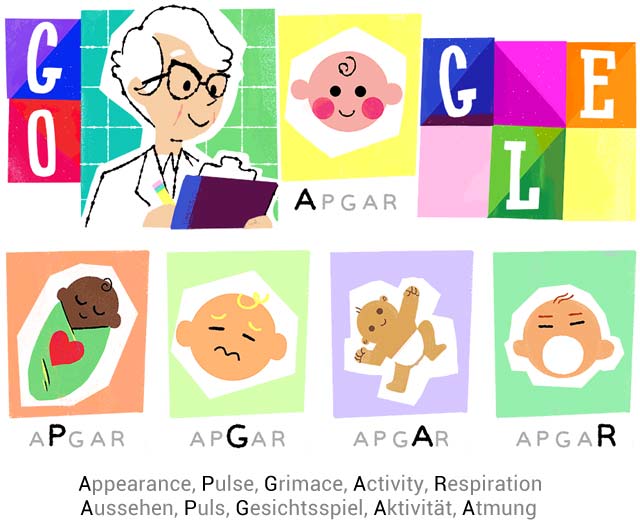 Virginia Apgar Google Doodle